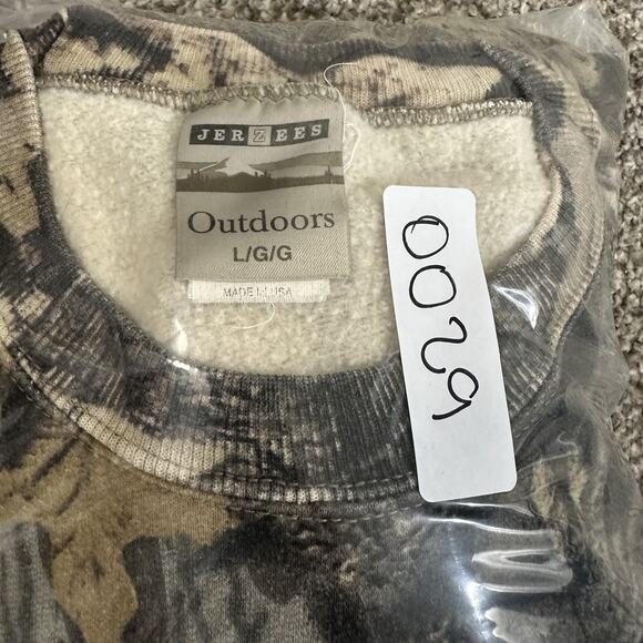Jerzees Vintage Camo Mossy Oak Break Up Sweatshirt USA 90’s Mens Large Faded - Picture 8 of 11